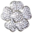 Womens Rhinestone Flower Fashion Belt Buckle
