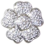Womens Rhinestone Flower Fashion Belt Buckle