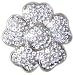 Womens Rhinestone Flower Fashion Belt Buckle