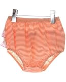 Baby Lulu Birds Organic Orange Stripe Diaper Cover 3m