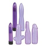 California Exotics Lavender 6 Pak Vibrator and Sleeves California Exotics Lavender 6 Pak Vibrator and Sleeves