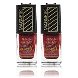 2 x Barry M Special Effects Magnetic Nail Varnish Paint - 327 Burgundy Polish