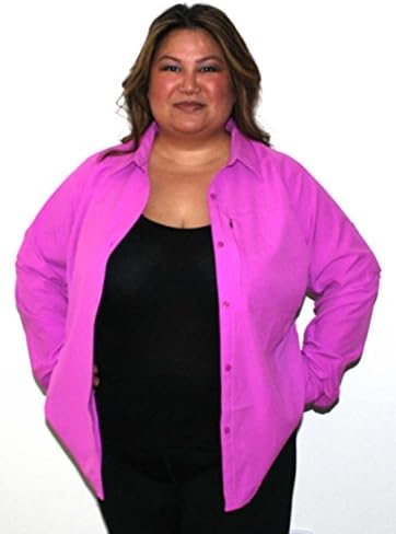 Columbia Sportswear Women's Silver Ridge Long Sleeve Shirt, Foxglove, 2X