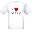 I LOVE MARY - Name-series - White T-shirt