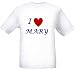 I LOVE MARY - Name-series - White T-shirt