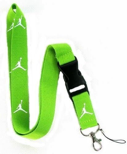 Michael Jordan Lanyard Jumpman Green / White Keychain Holder by JRDN