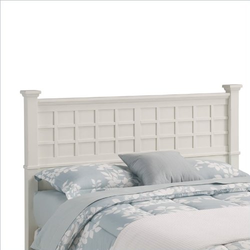 Home Style 5182-501 Arts and Crafts Queen Headboard, White On Sale