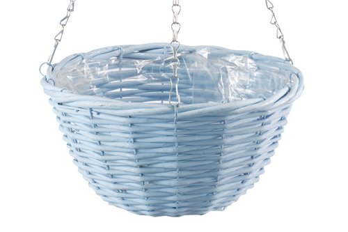 Laura Ashley Coloured Wicker Basket, Wedgewood