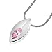 Oliver Weber 8731 Rhodium Plated Metal Swarovski Light Rose Crystal Ladies Pendant & Chain