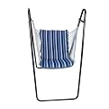 Swing Chair And Stand Set - Tropical Palm/Blue