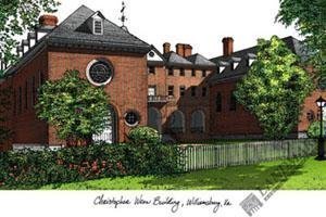 College Of William And Mary Lithograph 14x10 Limited Edition Unframed Lithograph