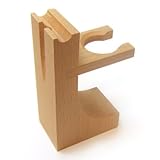 IMAGE OF Colonel Conk Wooden Shave Brush & Razor Stand Mens