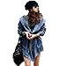 Leegoal Fashion Denim Trench Coat Hooded Outerwear Jean Jacket