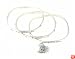 Bracelet - B159 - 3 Pc Bangle Set with Heart Charm - Inscribed with 