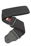 Planet Waves 3 Inch Wide Bass Guitar Strap w/ Internal Pad, Black