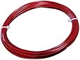 Loos Galvanized Steel Wire Rope, Vinyl Coated, 7x7 Strand Core, Red