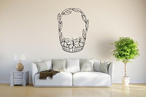 Imagen principal de Etiqueta de la pared d74 cesta de flores con estilo 40x28 cm