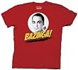 Big Bang Theory - Bazinga Adult T-shirt in Red