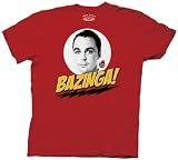 Big Bang Theory - Bazinga Adult T-shirt in Red, Size: X-Large