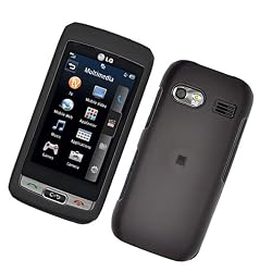 LG Vu Plus GR700 (AT&T) Rubberized Snap-On Protector Hard Case, Black