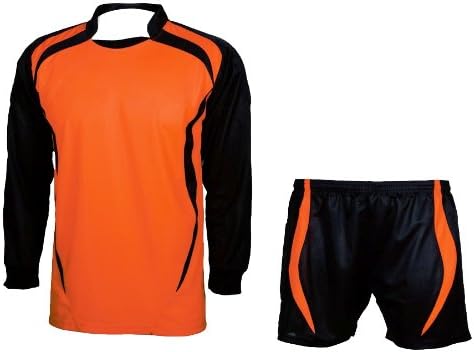 Youth Padded Goalkeeper Soccer Jersey & Shorts Set Orange