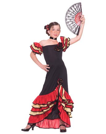 Child Cute Flamenco Girl Costume