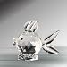 Crystal Gold Fish Figurine (Goldfish), 1.875 Inches, Handcrafted