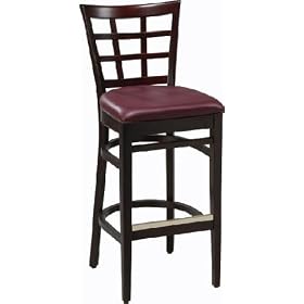 Trellis Beechwood Bar Stool with Vinyl Seat by Furniture