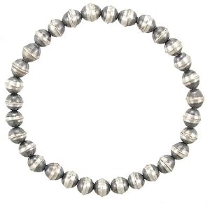 Southwestern Native American Handmade Bead or Navajo Pearl Stretch Bracelet, #7774