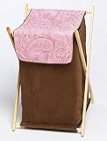 JoJo Designs Baby and Kids Clothes Laundry Hamper - Pink and Brown Paisley