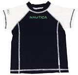 Nautica Infant Boys Print Rash Guard Navy Blue/White Swim Top/T-Shirt 12M 18M 24M - 18 M