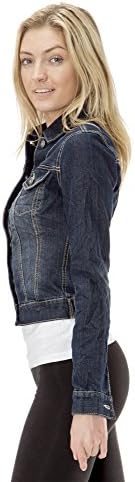 (FSJ-53302) Freestyle Revolution Juniors Denim Jacket in Medium Wash Size: XL
