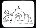 Decorated Mouse Pad with "black and white", Caribbean, structure, building, block, fort, cannons, Cuba, house