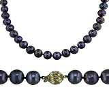 14K Dyed Black Fresh Water Cultured Pearl Necklace
