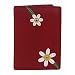 Mala Leather Blossom Passport Holder Red