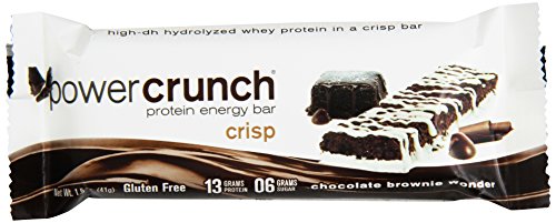 Bioengineered Nutrition Research Group Power Crunch Crisp Protein Bar, Chocolate Brownie Wonder, 1.5 Ounce Bars, 12 Count