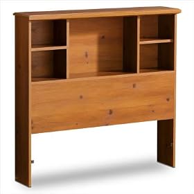 Youth Cottage Pine Finish Twin Size Bookcase Headboard