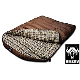 Grizzly 2 Person +25 Degree Rip Stop Sleeping Bag (Tan)