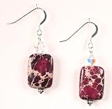 Jasper Earrings Accented w/Swarovski Crystal