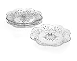 Godinger Crystal Dublin Canape Plates, Set of 4