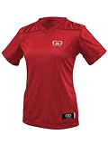 Women's Short Sleeve Fan Jersey T-Shirt-Team Colors Include Steelers, Cowboys, Patriots, Packers, Raiders, and Chiefs-Comfortable Gear for Football, Basketball, and Super Bowl Parties-Sizes XS-XXXL. (X-Large, Red)