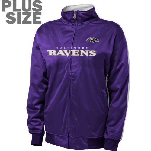 Baltimore Ravens Women's Plus Size Full-Zip Track Jacket