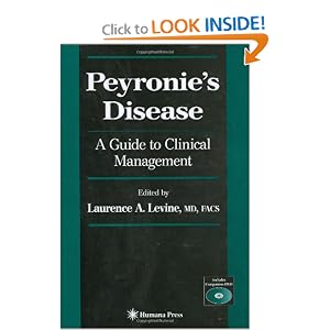 Click here to buy Peyronie's Disease: A Guide to Clinical Management (Current Clinical Urology) by Laurence A. Levine.