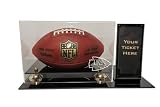 Kansas City Chiefs Deluxe Football Display with Ticket Holder(Up to 2 5/8" X 7 1/8" Ticket) - NFL Football Tickets