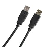 SANOXY USB Type A Male / Type A Male Cable, 2.0 Version, Black, 6 ft