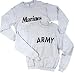 MILITARY GEAR - ARMY - Grey Crewneck Heavyweight Sweatshirt
