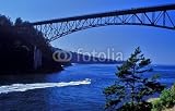 Wallmonkeys Peel and Stick Wall Decals - Deception Pass Bridge 2 - 18W x 11H Removable Graphic