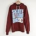 DC Skateboarding Approval Men's Hooded Zip Sweatshirt - XX-Large - Ox Blood