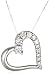 14k Choice of White or Yellow Gold Diamond Journey Half-Heart Pendant (1 cttw, H-I Color, I1-I2 Clarity)