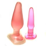 Doc Johnson Crystal Jellies Medium Pink Butt Plug Anal Sex Toy Kit
